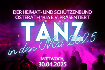 Tanz in den Mai 2025 im Festzelt auf dem Dr.-Hans-Lampenscherf-Platz